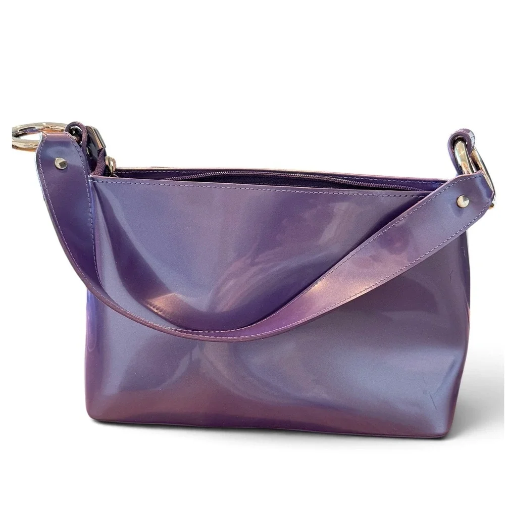 Beijo by Susan Handley Vintage Retro Purple Patent Shoulder Bag Y2K Purse